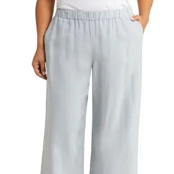 NWT Eileen Fisher Organic Linen Crop Pants - Picture 1 of 1